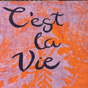 Anthropologie Orange & Purple luxury Beach Towel - C’est La Vie